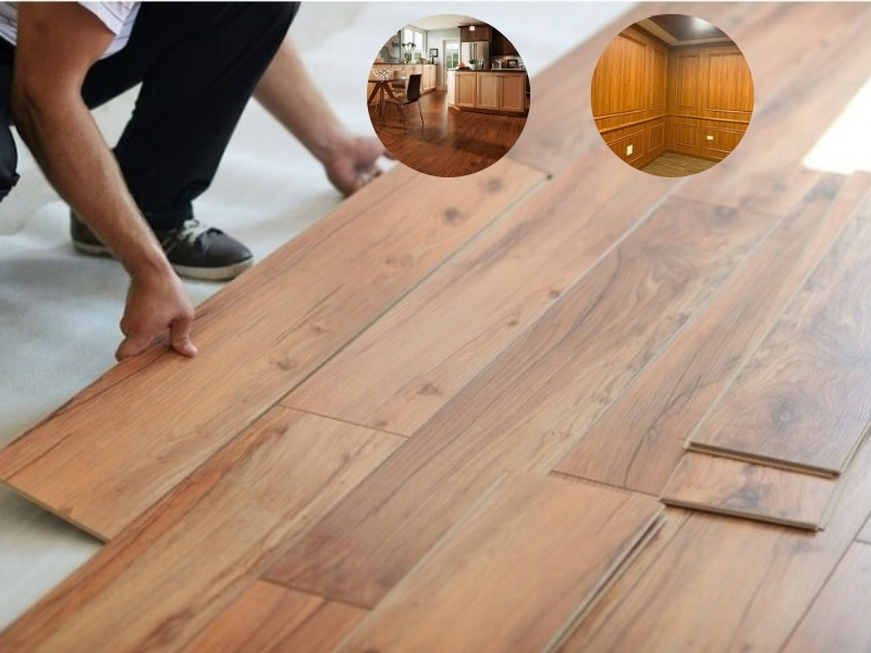Lắp sàn gỗ phòng bếp