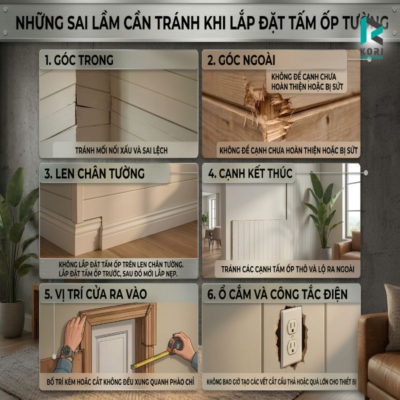 Những sai lầm nên tránh khi lắp đặt tấm ốp nhựa