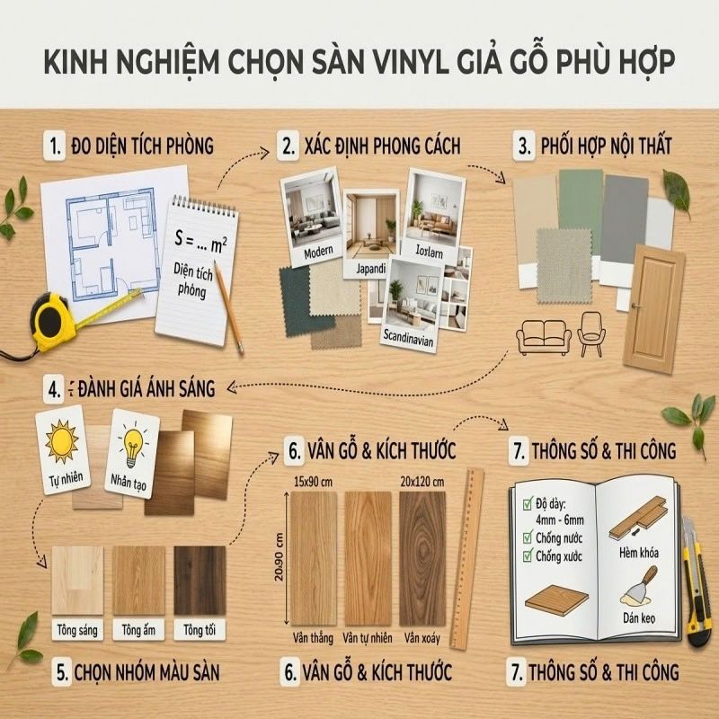 Cách chọn sàn Vinyl giả gỗ phù hợp