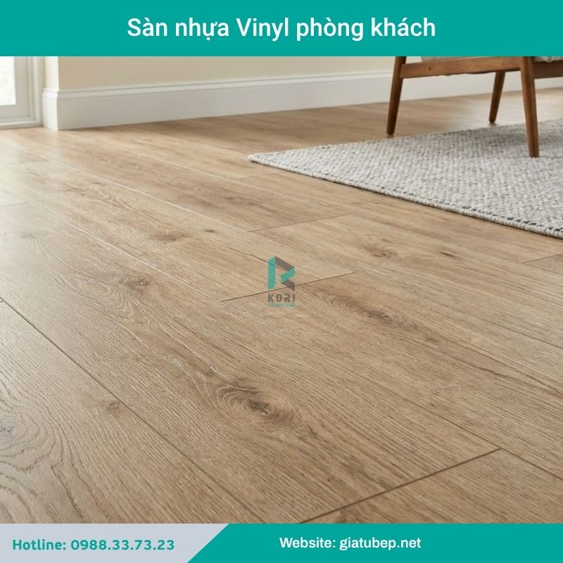 Sàn nhựa Vinyl phòng khách 